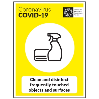 COVID-19 Clean And Disinfect Frequently Sign COVID-19 Clean And Disinfect Frequently Sign